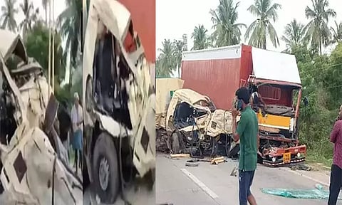 ஆந்திராவில் 2 லாரிகள் மோதியதில் 6 பேர் பலி