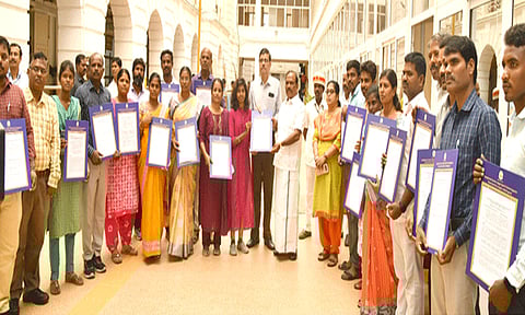 தமிழ்நாடு அரசுப் பணியாளர் தேர்வாணையத்தால் தேர்வு செய்யப்பட்ட 20 பேருக்கு பணி நியமன ஆணை