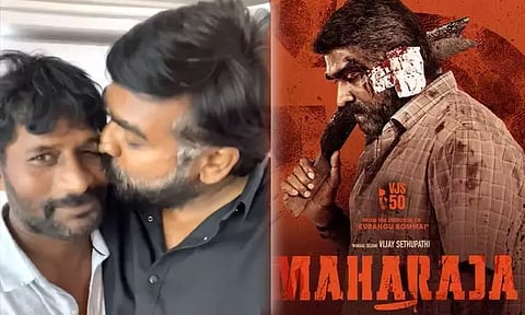 The director shared a video taken during the shooting of 'Maharaja'