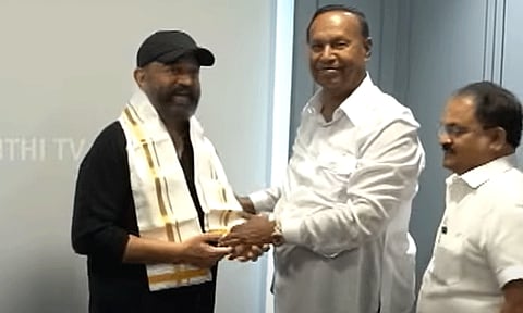 கமல்ஹாசனுடன் தி.மு.க. எம்.பி. டி.ஆர்.பாலு சந்திப்பு