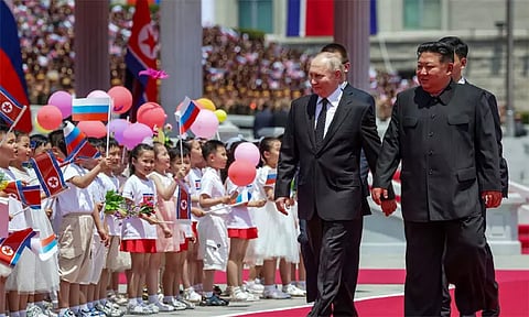 Putin North Korea visit, Vladimir Putin receives warm welcome