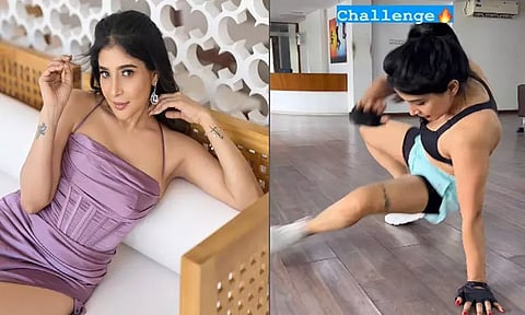 சாக்ஷி அகர்வால் வெளியிட்ட வொர்க் அவுட் வீடியோ வைரல்