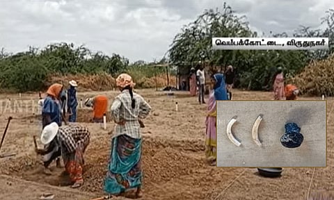 வெம்பக்கோட்டையில் 3-ம் கட்ட அகழ்வாய்வு; 200-க்கும் மேற்பட்ட பழங்கால பொருட்கள் கண்டெடுப்பு