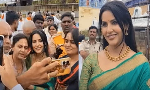 திருப்பதி கோவிலில் நடிகை பிரியா ஆனந்த் சாமி தரிசனம்