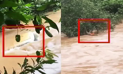 கூகுள் மேப்பை நம்பி ஆற்றுக்குள் காரை விட்ட இளைஞர்கள்