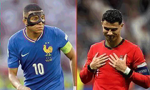 ஐரோப்பிய கால்பந்து சாம்பியன்ஷிப்: காலிறுதியில் நேருக்கு நேர் மோதும் ரொனால்டோ - எம்பாப்பே