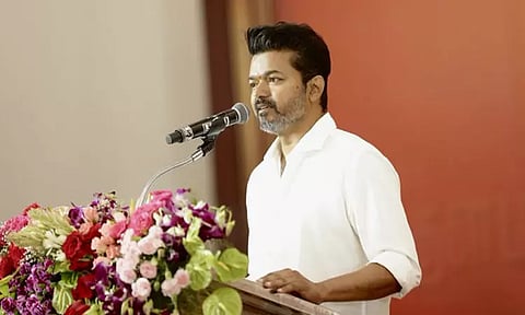 நீட் தேர்வு மாநில உரிமைகளுக்கு எதிரானது - த.வெ.க. தலைவர் விஜய் பேச்சு