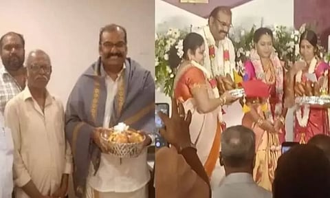 வீடியோ கால் மூலம் நடந்த நெப்போலியன் மகன் தனுஷின் நிச்சயதார்த்தம்