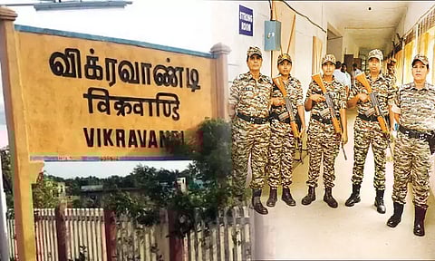 விக்கிரவாண்டியில் நாளை வாக்கு எண்ணிக்கை - பலத்த போலீஸ் பாதுகாப்பு