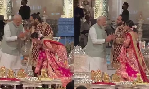 ஆனந்த் அம்பானி - ராதிகா மெர்ச்சென்ட் திருமண வரவேற்பு நிகழ்ச்சியில் பிரதமர் மோடி பங்கேற்பு