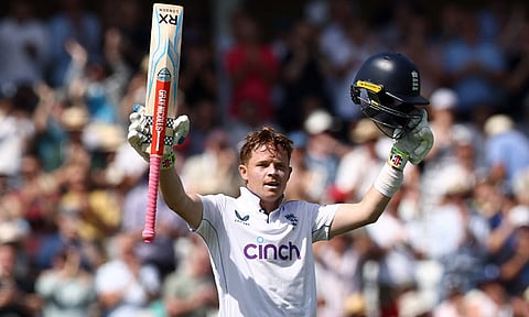 England scored 416 runs in the first innings