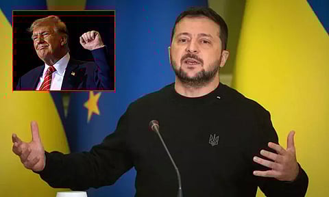 ரஷிய-உக்ரைன் போரை முடிவுக்கு கொண்டு வருவேன்; ஜெலன்ஸ்கிக்கு உறுதியளித்த டிரம்ப்