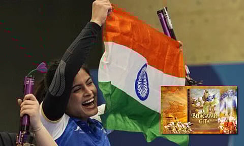 "பகவத்கீதையே எனது வெற்றிக்கு காரணம்.." - வெற்றி குறித்து மனம் திறந்த மனு பாக்கர்