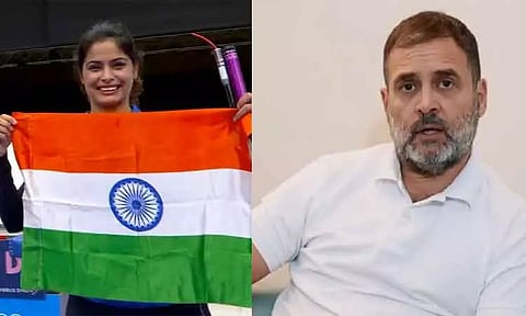 ஒலிம்பிக்கில் பதக்கம் வென்ற மனு பாக்கருக்கு ராகுல் காந்தி வாழ்த்து