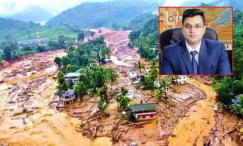 கோழிக்கோடு: திடீர் நிலச்சரிவில் சிக்கிய கலெக்டர் கயிறு கட்டி மீட்பு