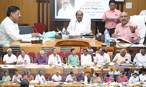 நெடுஞ்சாலைத்துறை பணிகள் - அமைச்சர் எ.வ.வேலு ஆய்வு