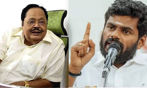 கர்நாடகா அரசிடம் அமைச்சர் துரைமுருகன் கை நீட்டி பணம் வாங்கிவிட்டாரோ..? அண்ணாமலை சந்தேகம்