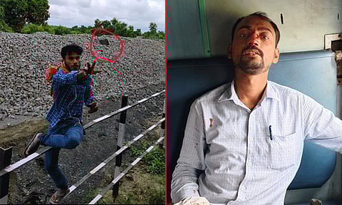 ஓடும் ரெயில் மீது கல் வீசி தாக்குதல் - பயணி காயம்