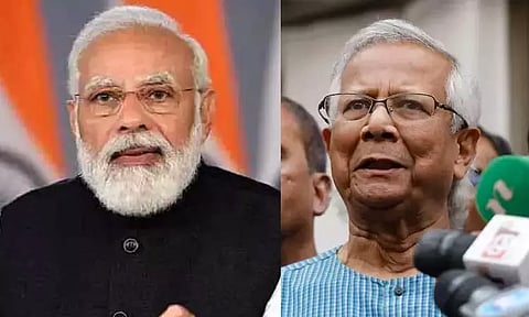 வங்காளதேசத்தில் இடைக்கால அரசுக்கு தலைமையேற்றுள்ள முகமது யூனுசுக்கு பிரதமர் மோடி வாழ்த்து