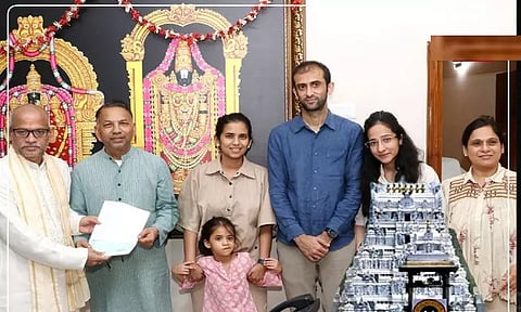 திருப்பதி தேவஸ்தான அறக்கட்டளைக்கு ரூ.21 கோடி நன்கொடையாக வழங்கிய பஞ்சாப் தொழிலதிபர்