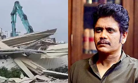 ஏரி நிலத்தை ஆக்கிரமித்து கட்டியிருந்த நடிகர் நாகார்ஜுனாவின் கட்டடம் இடிப்பு