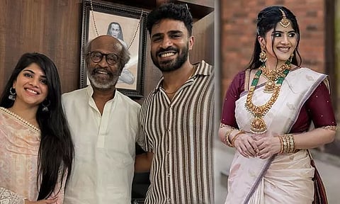 ரஜினியை நேரில் சந்தித்து திருமணத்திற்கு அழைப்பு விடுத்த மேகா ஆகாஷ்