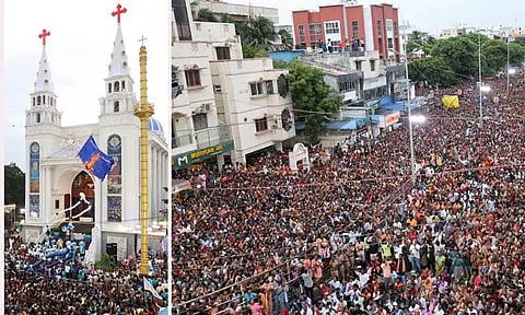 பெசன்ட் நகர் மாதா தேவாலய ஆண்டு பெருவிழா கொடியேற்றத்துடன் தொடக்கம்