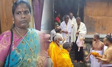 கனகசபை மீது ஏறி சாமி தரிசனம் செய்ய வசூல் - பெண் பக்தர் புகார்