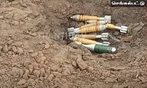 செங்கல்பட்டு அனுமந்தாபுரம் பகுதியில் ராக்கெட் லாஞ்சர் வெடித்து முதியவர் காயம்