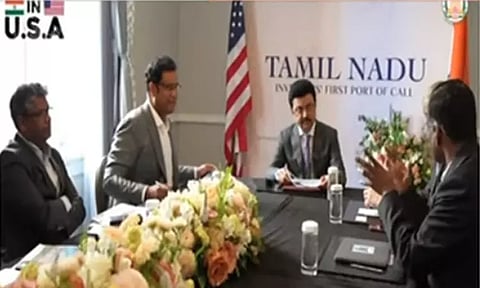 அமெரிக்கா: ஓமியம் நிறுவனத்துடன் முதல்-அமைச்சர் மு.க. ஸ்டாலின் முன்னிலையில் புரிந்துணர்வு ஒப்பந்தம்