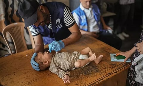 காசாவில் 6.40 லட்சம் குழந்தைகளுக்கு போலியோ சொட்டு மருந்து முகாம் - ஐ.நா