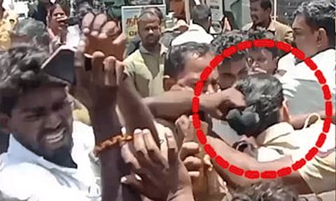 அருப்புக்கோட்டை: போராட்டத்தின்போது பெண் டி.எஸ்.பி. மீது தாக்குதல் நடத்தப்பட்டதால் பரபரப்பு