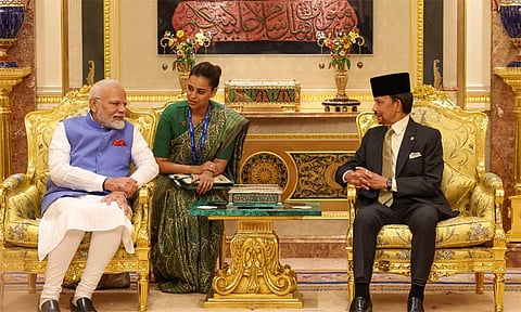 புரூனே மன்னருடன் பிரதமர் மோடி பேச்சுவார்த்தை