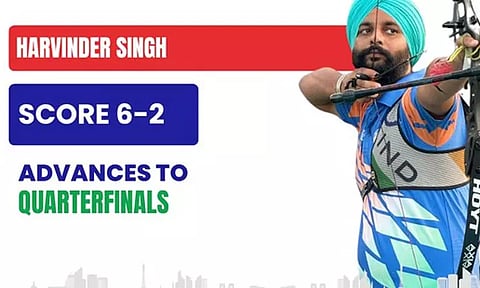பாரா ஒலிம்பிக் வில்வித்தை: இந்திய வீரர் ஹர்விந்தர் சிங் காலிறுதிக்கு முன்னேறினார்