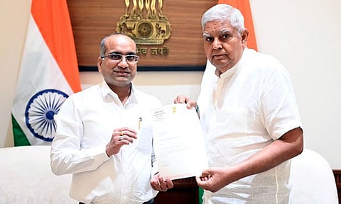 மாநிலங்களவை எம்.பி. பதவியை ராஜினாமா செய்தார் சுஜித் குமார்