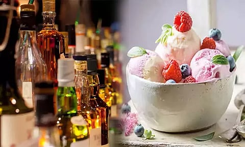 ஐஸ்கிரீமில் மதுபானம் கலந்து விற்பனை - 2 பேர் கைது