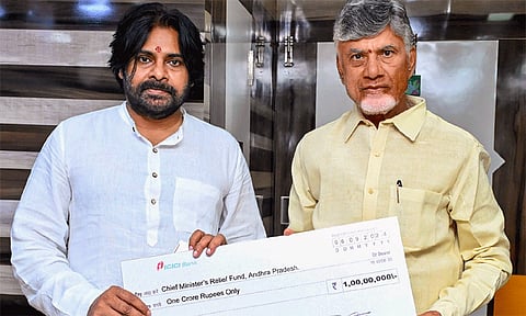 விஜயவாடா வெள்ள பாதிப்பு: ஆந்திர துணை முதல் மந்திரி பவன் கல்யாண் ரூ1 கோடி நன்கொடை