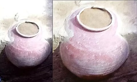 கீழடி அகழாய்வில் உடையாத மண் பானை கண்டெடுப்பு