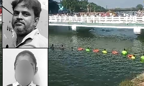 திருச்சி அருகே காவிரி ஆற்றில் குளித்த தந்தை - மகள் பலி