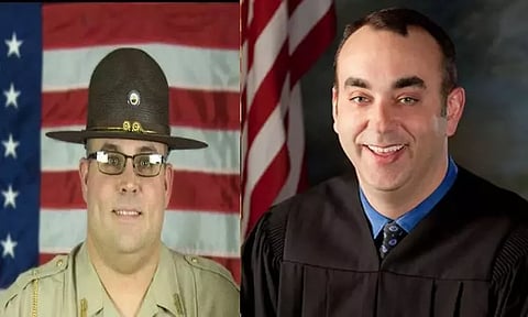 கோர்ட்டில் நீதிபதியை சுட்டுக்கொன்ற போலீஸ் அதிகாரி...பரபரப்பு சம்பவம்