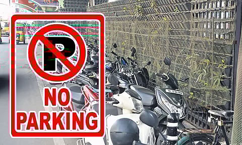 'நோ பார்க்கிங்' பலகைகளை முன் அனுமதியின்றி வைக்கக்கூடாது: சென்னை காவல்துறை
