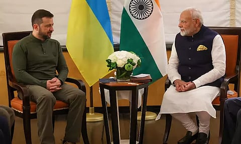 உக்ரைன் அதிபர் ஜெலன்ஸ்கியுடன் பிரதமர் மோடி சந்திப்பு