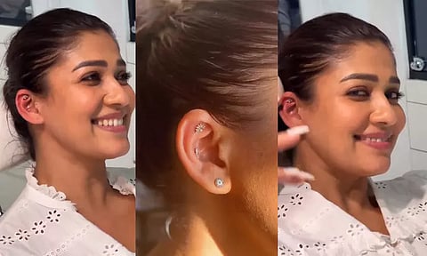 காது குத்திக்கொண்ட நயன்தாரா... இணையத்தில் வைரலாகும் வீடியோ