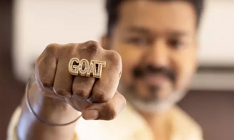 Vijay wearing a 'Goat' ring - a photo that goes viral
