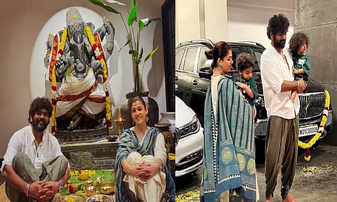 மகன்களுடன் விஜயதசமி கொண்டாடிய நடிகை நயன்தாரா