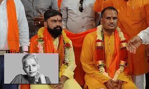 கவுரி லங்கேஷ் கொலை குற்றவாளிகளுக்கு ஜாமீன்: மாலை அணிவித்து வரவேற்ற இந்து அமைப்புகள்