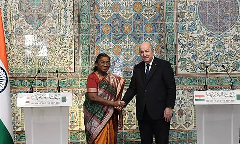 அல்ஜீரிய ஜனாதிபதியுடன் வர்த்தகம், முதலீடு பற்றி ஜனாதிபதி முர்மு ஆலோசனை