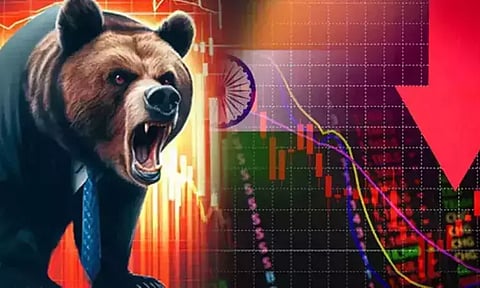 சரிவுடன் வர்த்தகமாகும் இந்திய பங்குச்சந்தை