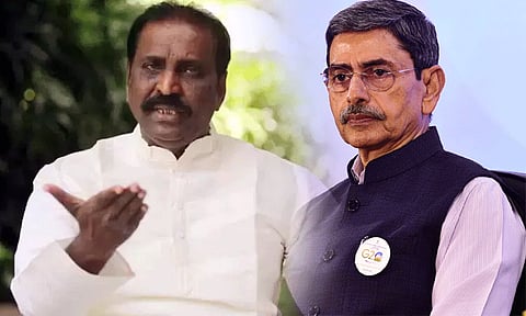 'திராவிடம்' சொல் தவிர்ப்பு: இருதயக் கூடு எரிகிறது: எவ்வளவுதான் பொறுமை காப்பது..? - வைரமுத்து