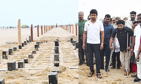 பெசன்ட் நகர் மரப்பலகை பாதை பொங்கலுக்கு பயன்பாட்டிற்கு வரும்: உதயநிதி ஸ்டாலின்